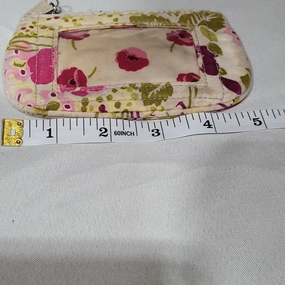 Vera Bradley Small ID Coin Purse Floral 3inx5in - Picture 7 of 8